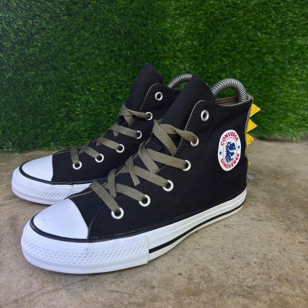 New W/O Tags Converse Chuck Taylor Dinoverse High Top Dinosaur Sneakers Size 1 - Picture 2 of 7